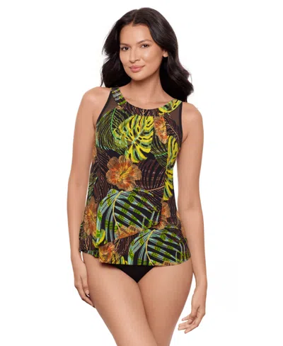 Miraclesuit Women's Sunset Islet Ursula Tummy-control Underwired Tankini Top In Multi