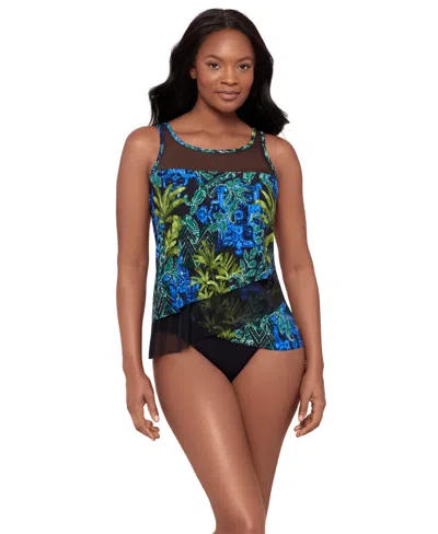 Miraclesuit Women's Underwire Scoop Neck Tankini Top In Pattern