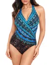 Miraclesuit Untamed Wrapsbody One-piece Swimsuit In Brown Multi