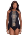 Miraclesuit Cappadocia Peephole Tankini Top In Black,multi