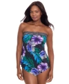 Miraclesuit Flora Aura Hankini Tankini Top In Midnight Blue