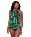 Miraclesuit Womens Florica Ursula Underwire Tankini Top High Waist Tummy Control Bikini Bottoms In Multi