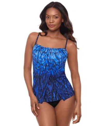 Miraclesuit Womens Paka Mayan Jubilee Tankini Top Bottoms In Midnight Blue