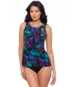 Miraclesuit Plus Size Palma Paradiso Ursula Underwired Tankini Top In Palma Paradiso