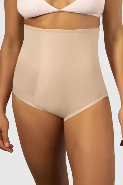 Miraclesuit Wonderful Edge Dynamic High Waist Brief In Nude In Brown