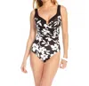Miraclesuit Woodland Garden Escape Underwire One Piece In Black/white In Multi