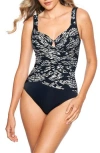 Miraclesuit ® Zari Lyred Escape Underwire One-piece Swimsuit In Black/white