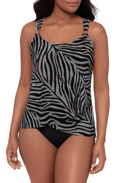 Miraclesuit ® Zirconic Dazzle Tankini Top In Black