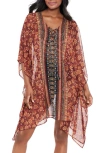 MIRACLESUIT ZWINA LACE-UP COVER-UP CAFTAN