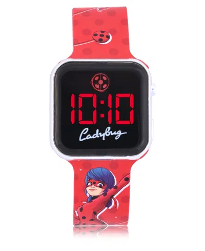 Miraculous Kids' Children's Led Touchscreen Red Silicone Strap Watch 34mm