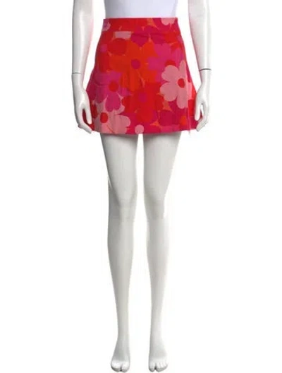 Pre-owned Mirae Floral Print Mini Skirt In Multi