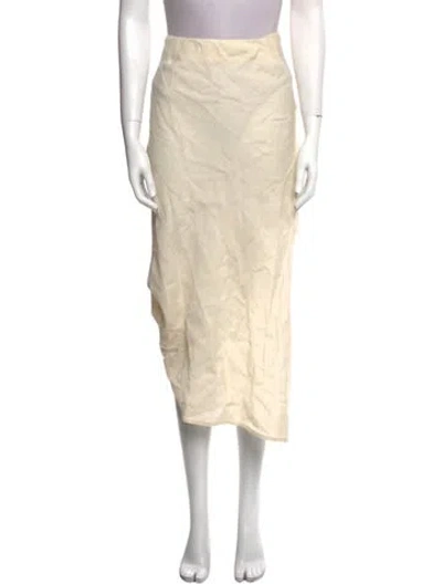 Pre-owned Mirae Midi Length Skirt W/ Tags In Neutral