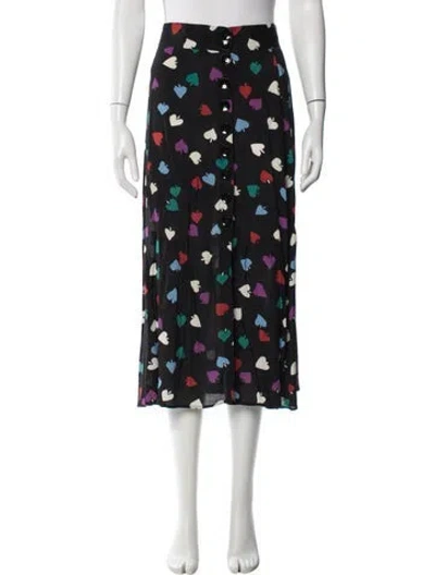Pre-owned Mirae Printed Midi Length Skirt In Multi
