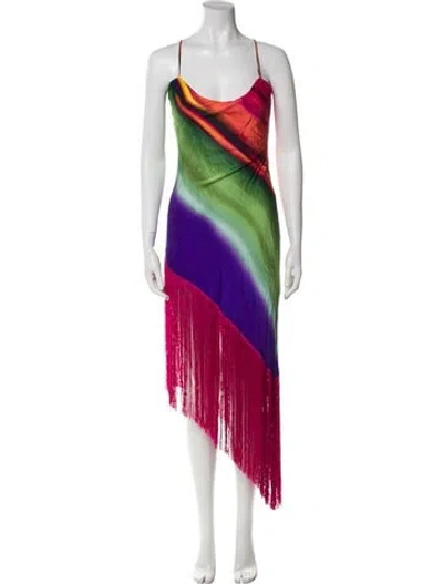 Pre-owned Mirae Printed Mini Dress W/ Tags In Multi