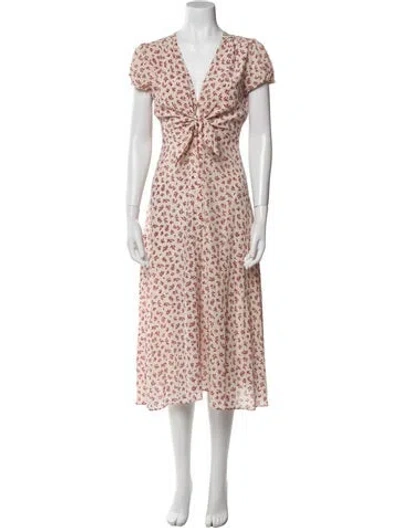 Pre-owned Mirae Silk Long Dress In Pink