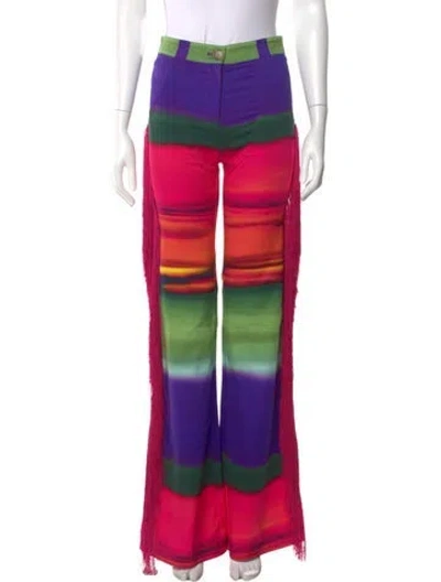 Pre-owned Mirae Striped Wide Leg Pants W/ Tags In Pink