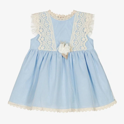 Miranda Baby Girls Pale Blue Lace Dress