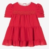 MIRANDA BABY GIRLS RED TIERED DRESS
