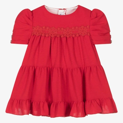 Miranda Baby Girls Red Tiered Dress