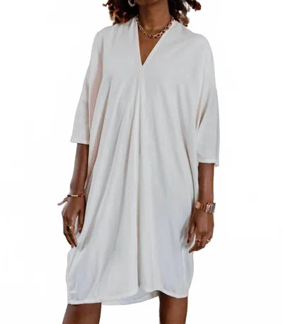 Miranda Bennett Studio Muse Mini Dress In Natural In Gray