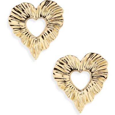 Miranda Frye Amour Heart Drop Earrings In Gold