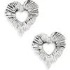 Miranda Frye Amour Heart Drop Earrings In Silver