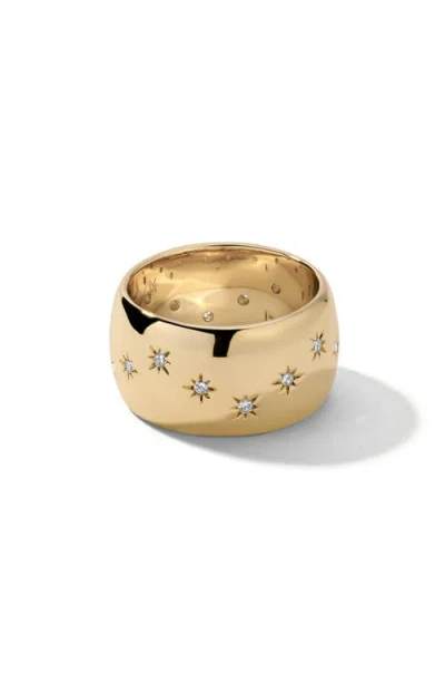 Miranda Frye Celeste Crystal Star Band Ring In Gold