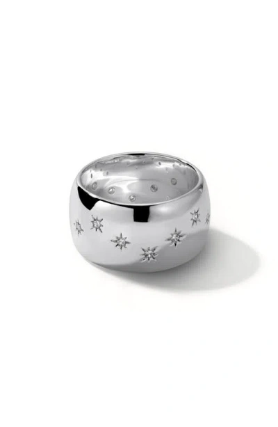 Miranda Frye Celeste Crystal Star Band Ring In Silver