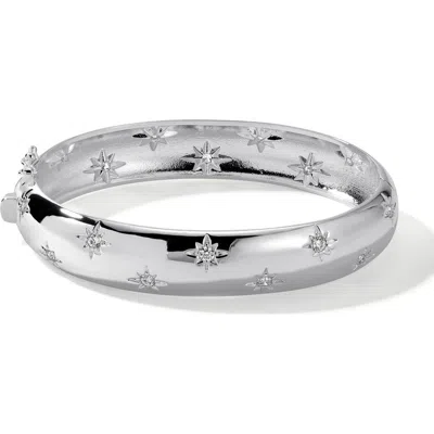 Miranda Frye Celeste Cubic Zirconia Cuff Bracelet In Silver