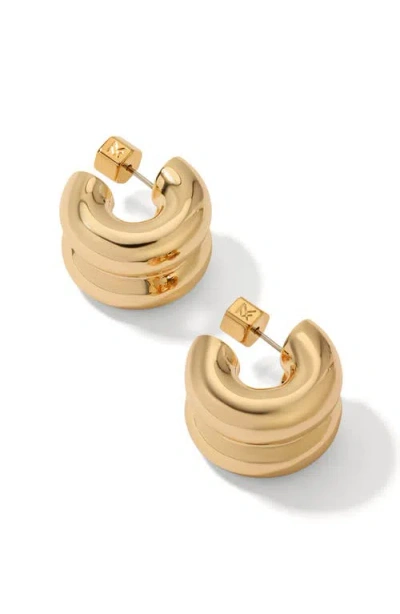 Miranda Frye Chloe Double Row Huggie Hoop Earrings In Gold