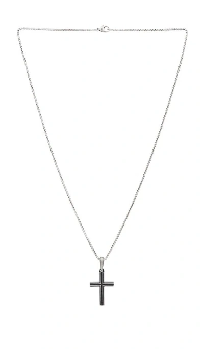 Miranda Frye Cross Pendant 22 Necklace In Metallic Silver