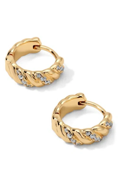Miranda Frye Dahlia Huggie Hoop Earrings In Gold