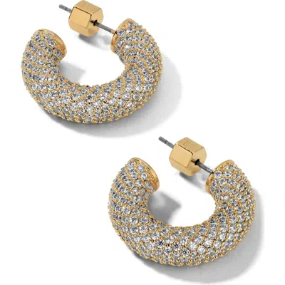 Miranda Frye Dolly Pavè Hoop Earrings In Gold