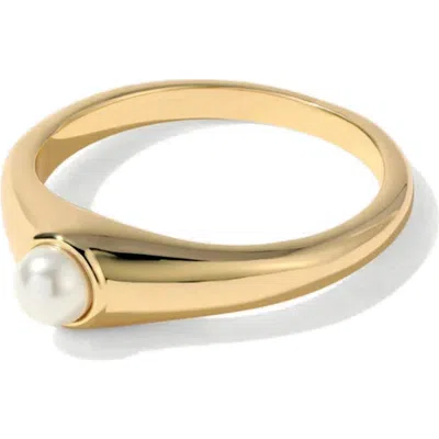 Miranda Frye Greta Natural Pearl Ring In Gold