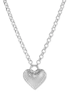 Miranda Frye Juliet Heart Pendant Necklace In Silver