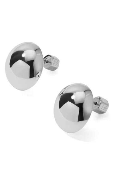 Miranda Frye Marilyn Dome Stud Earrings In Silver
