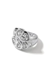 Miranda Frye Mixed Cut Cubic Zirconia Cocktail Ring In Silver