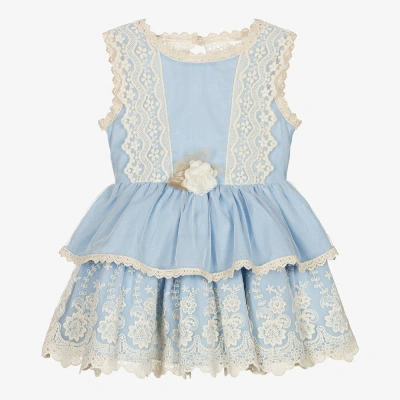 Miranda Kids' Girls Pale Blue Lace Dress