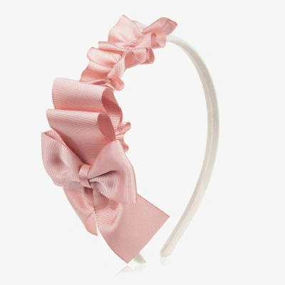 Miranda Kids' Girls Pink Grosgrain Ribbon Hairband