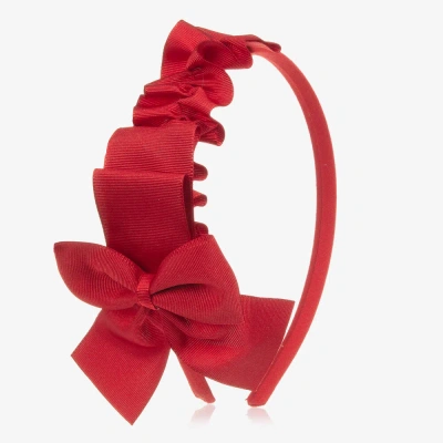 Miranda Kids' Girls Red Grosgrain Ribbon Hairband