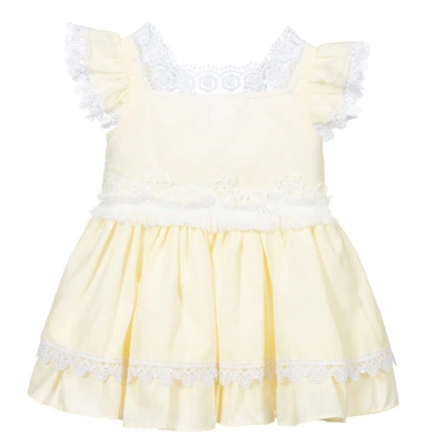 Miranda Kids' Girls Yellow Cotton Dress