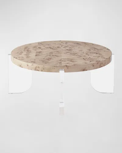 Miranda Kerr Home Aerial Cocktail Table In Tan Burl