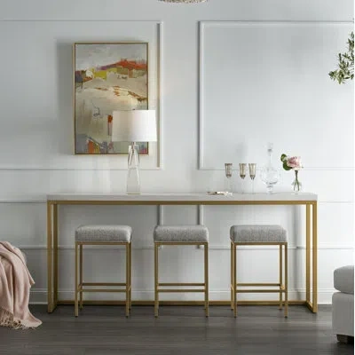 Miranda Kerr Home Love Joy Bliss 82" Console Table And Stool Set In White