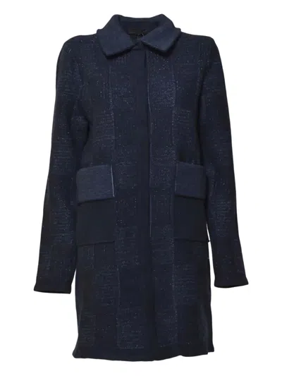 Mirco Giovannini Patch-pocket Coat In Blue