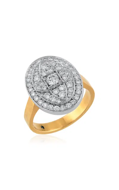 Mirel Fine Jewelry 18k Yellow & White Gold The Diamond Star Crossed Ring
