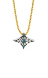Mirel Fine Jewelry 18k Yellow & White Gold The Minor Starlight Evil Eye Pendant(horizontal)
