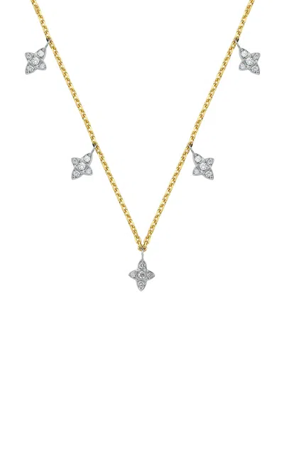 Mirel Fine Jewelry 18k Yellow Gold & 18k White Gold The Star-crossed Collar Necklace (five Motif)