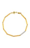 Mirel Fine Jewelry 18k Yellow Gold The Bezant Bracelet (diamond Accent)