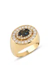 Mirel Fine Jewelry 18k Yellow Gold The Champion's Ring (yellow Gold & London Blue Topaz)