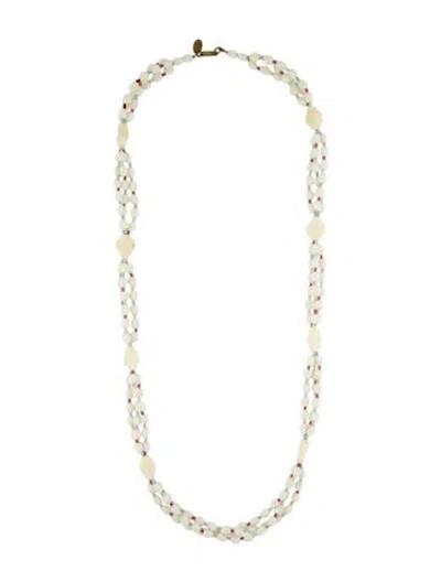 Pre-owned Miriam Haskell Beaded Station Necklace, 32.5" In Multi